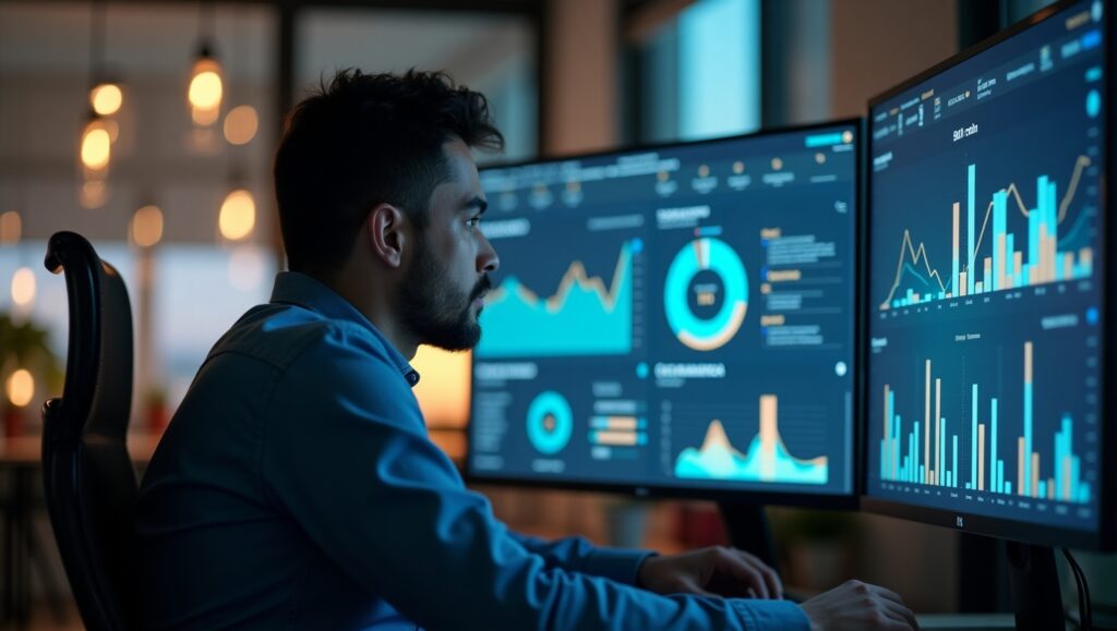 Flux_Dev_A_photorealistic_image_of_a_Brazilian_man_working_at__0 Impacto da Inteligência Artificial no Mercado de Trabalho